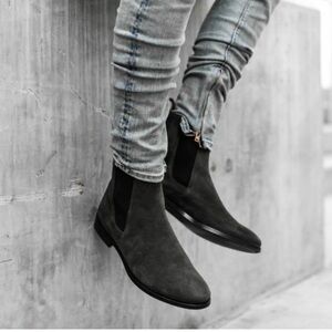 ALLSAINTS "Harley" Suede men  size 12 NEW 
Chelsea Boots COLOR: Charcoal Grey